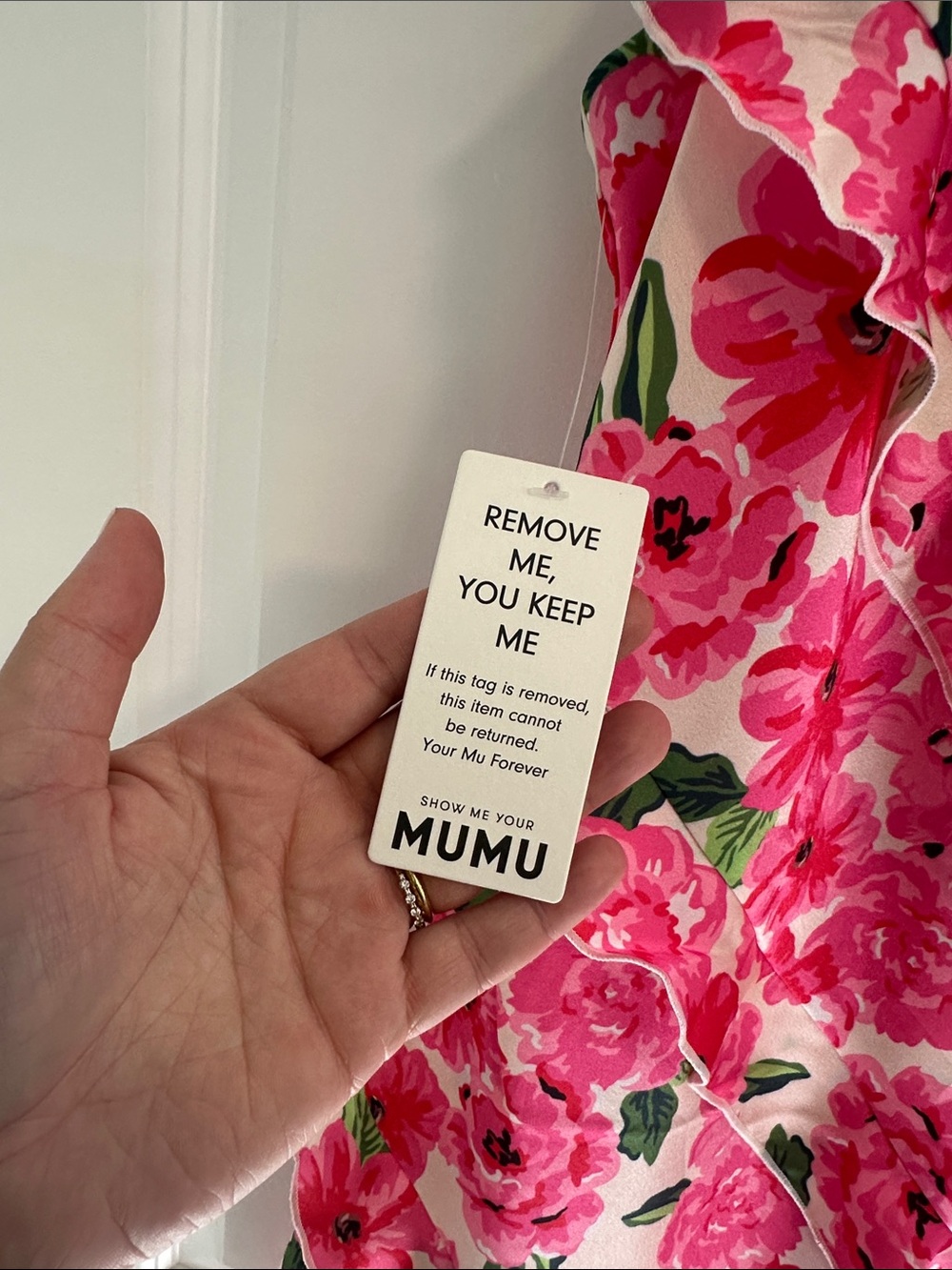 NWT Show Me Your MuMu Rosa Ruffle Mini Dress in Pink Floral size S - Picture 8 of 13